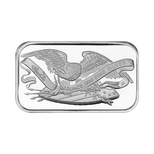 1 Oz Silvertowne Retro Eagle Silver Bar - TRB Bullion - TRB Bullion