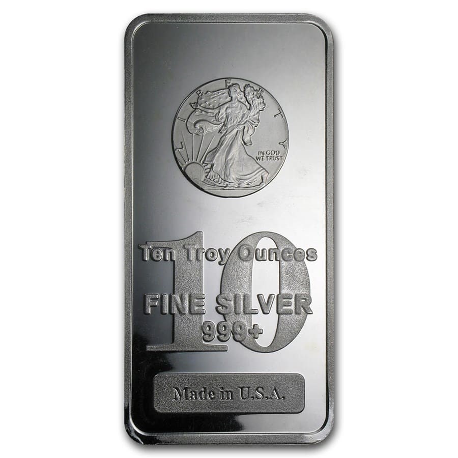 10 Oz Silver Bar – Walking Liberty Design - TRB Bullion - TRB Bullion