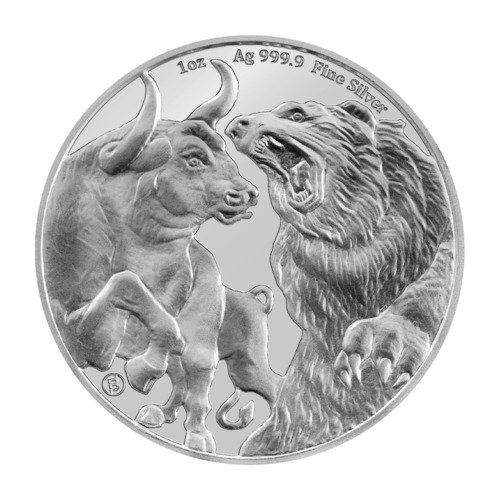 1 oz 2021 Tokelau Bull and Bear Silver Coin - TRB Bullion - TRB Bullion