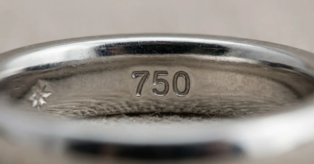 Gold 750 hallmark stamp