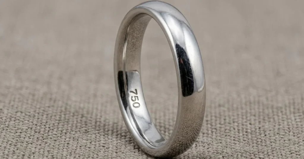 18 karat white gold