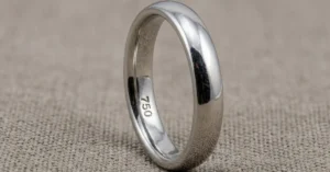 18 karat white gold