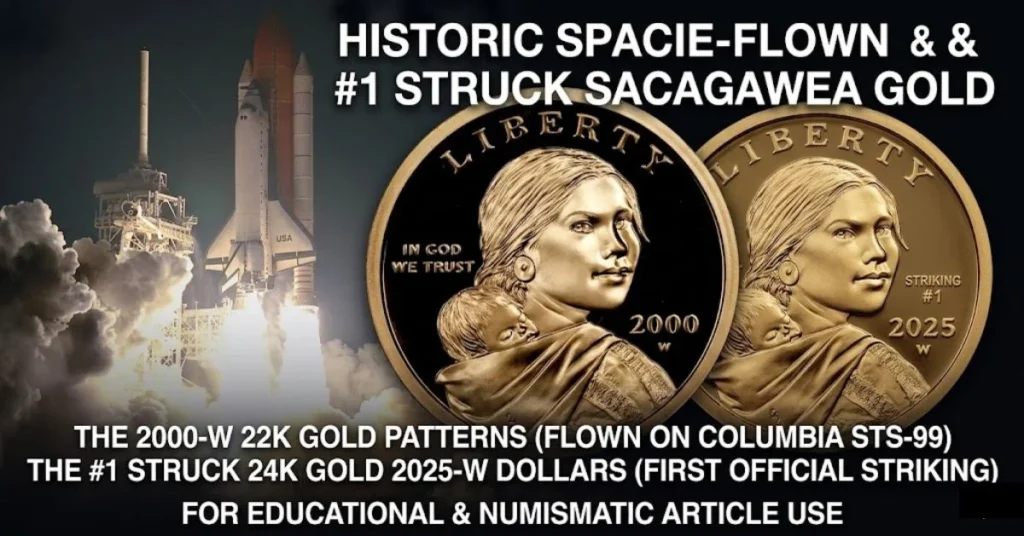 Space flown gold dollar