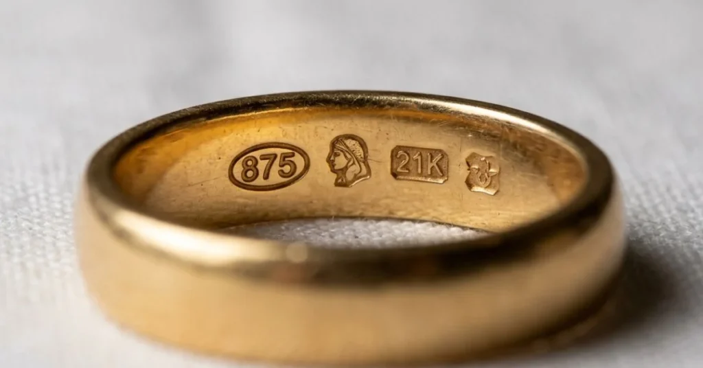 875 gold hallmark stamp