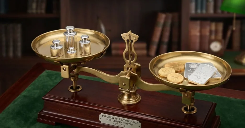 Vintage troy ounce scale