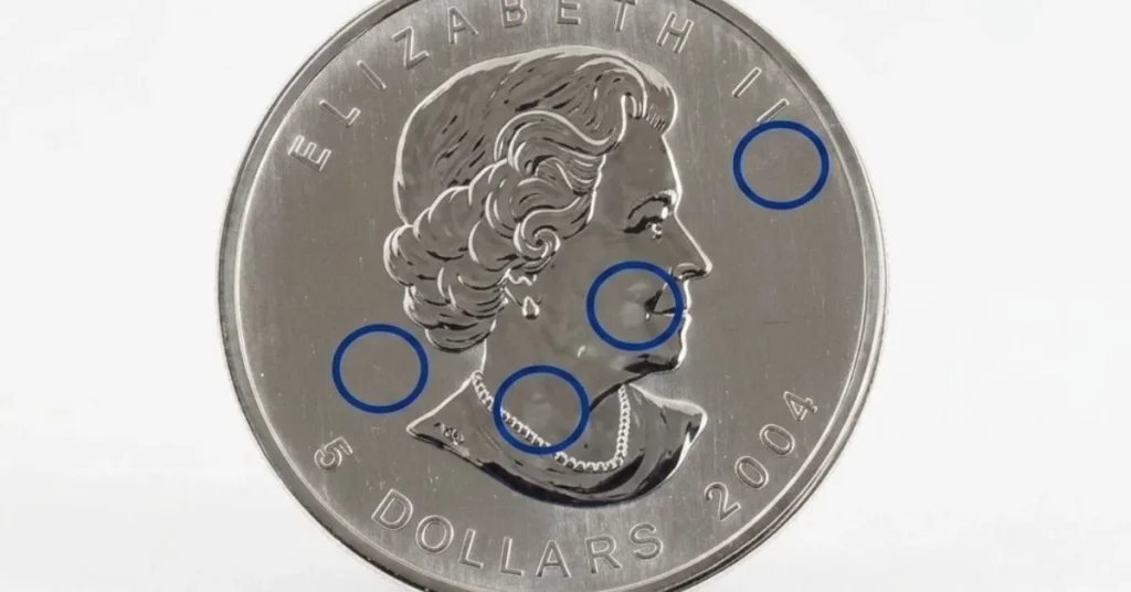 Silver coin milk spots
