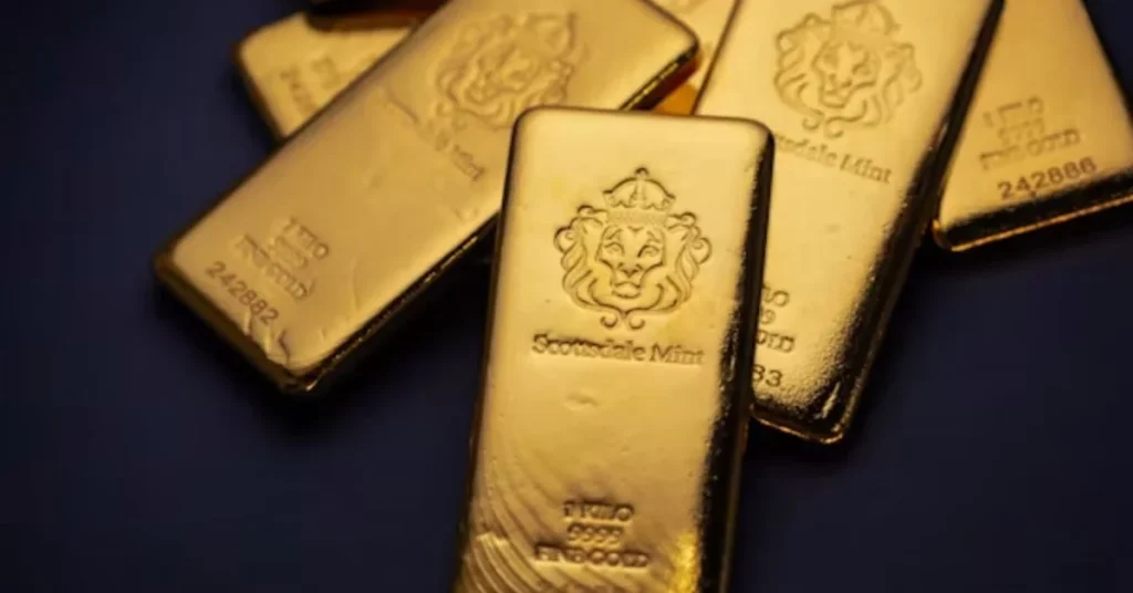 Pure gold bullion bars