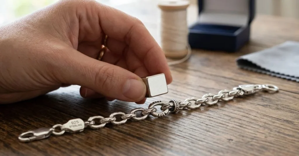 Silver jewelry magnet test