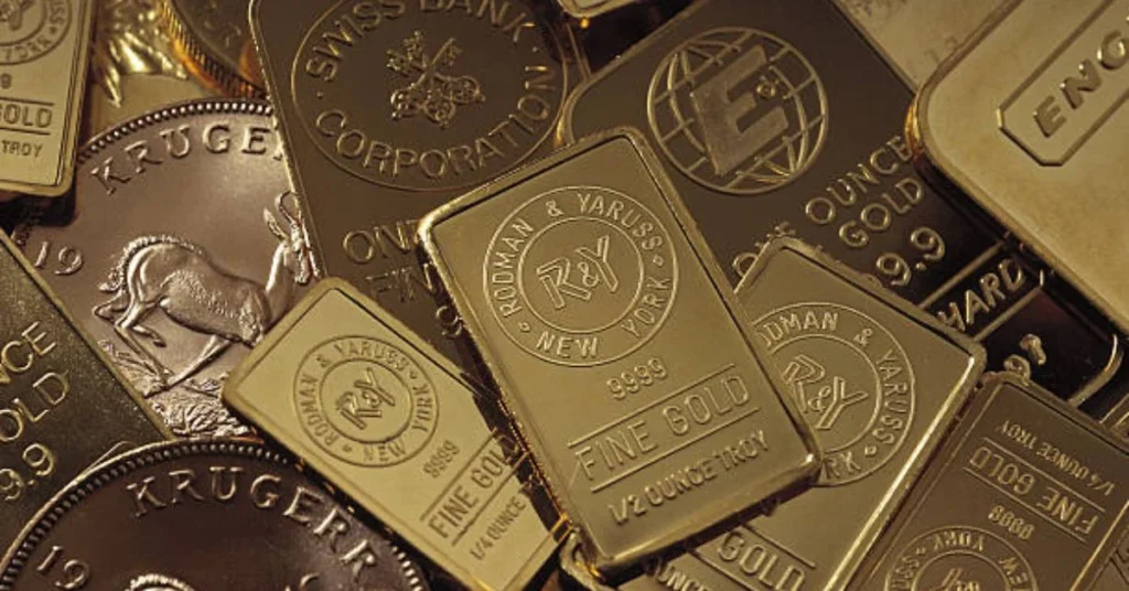 Gold bullion and coins