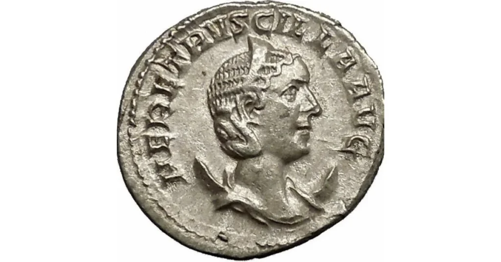 Ancient Roman silver coin