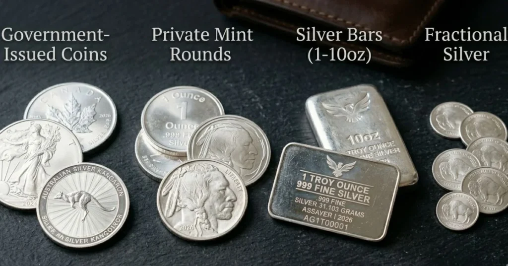 Silver bullion format comparison