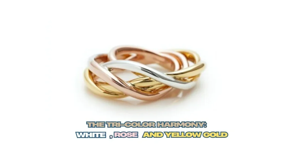 Tri color gold rings